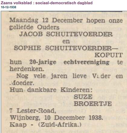 Jacob Schuitevoerder en  Vogie Kopuit