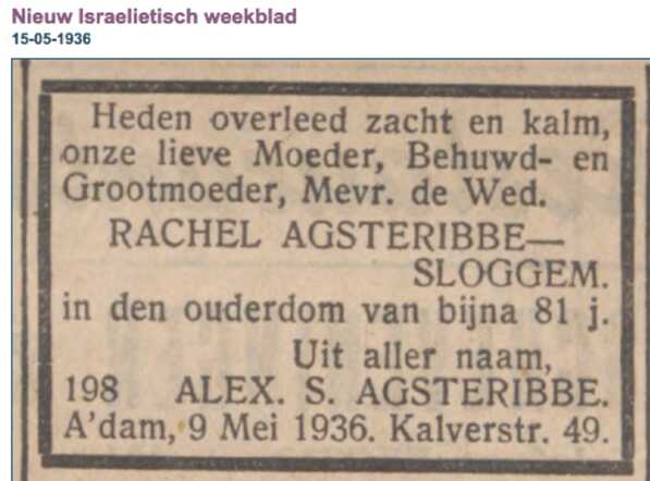 Rachel Agsteribbe-Sloggem