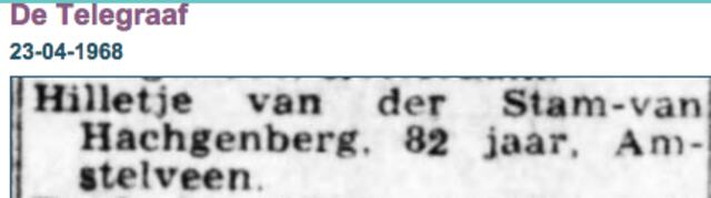 Hilletje van der Stam-Hachgenberg