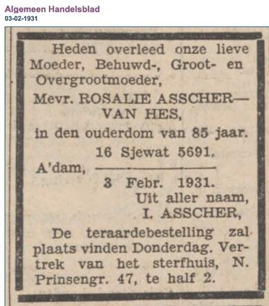 Rosalie Asscher-van Hes