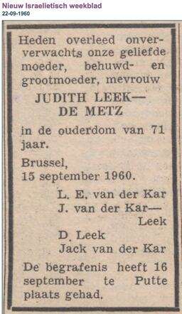Judith Leek-de Metz