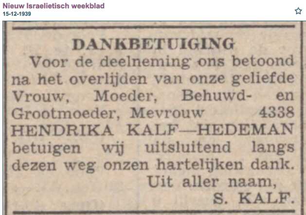 Hendrieka Kalf-Hedeman