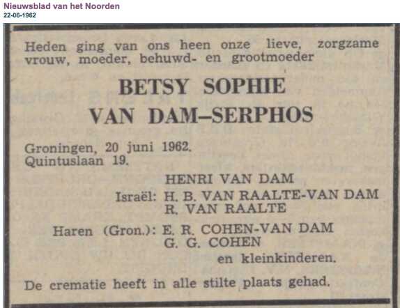 Betsy Sophie van Dam-Serphos