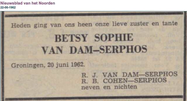 Betsy Sophie van Dam-Serphos