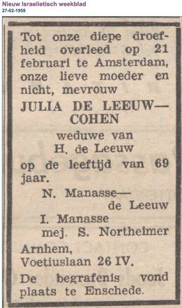 Julia de Leeuw-Cohen