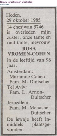 Rosa Vromen-Cohen