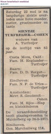 Sientje Turfreijer-Cohen