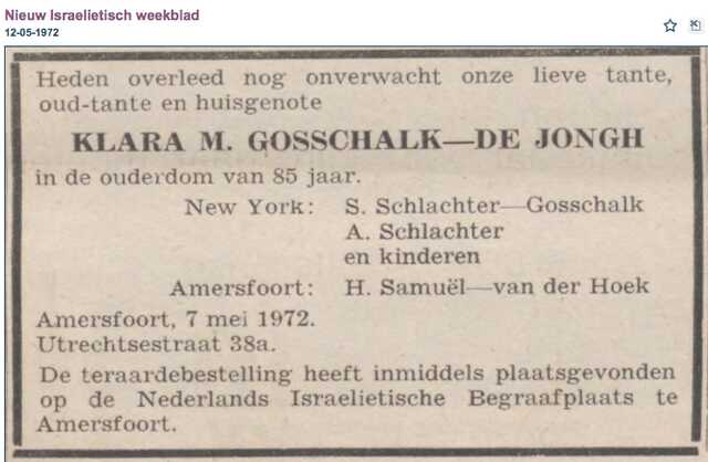 Klara Marianne Gosschalk-de Jongh