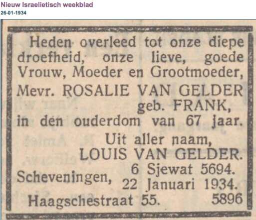Rosalie van Gelder-Frank