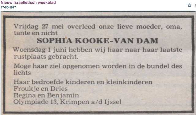 Sophia Kooke- van Dam