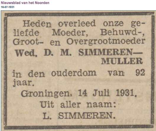 Henderina Samuel Simmeren-Muller