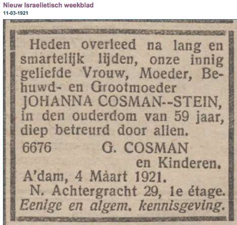 Johanna Cosman-Stein