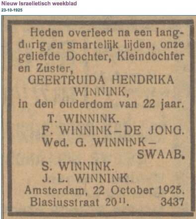 Geertruida Hendrika Winnink