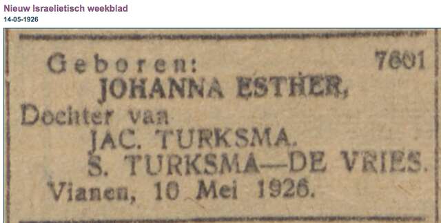 Johanna Esther Turksma