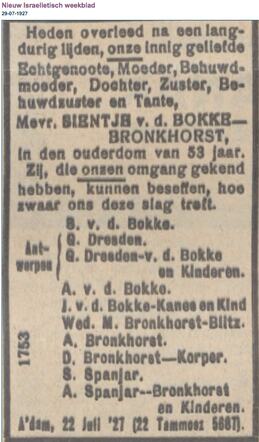 Sientje van der Bokke-Bronkhorst