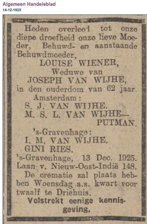 Louise van Wijhe-Wiener