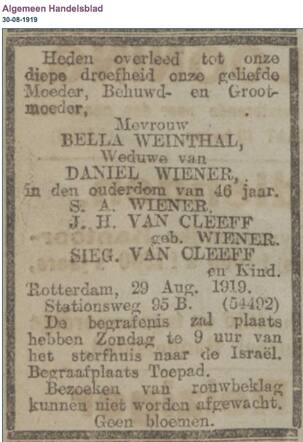 Bella Hendrika Elise Wiener-Weinthal