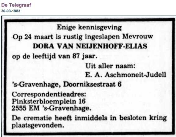 Dora van Neijenhoff-Elias