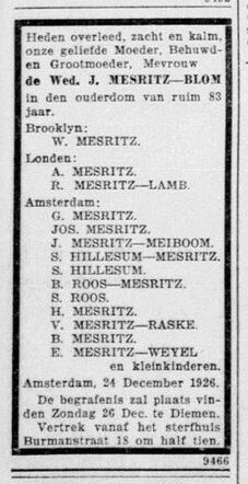 De Telegraaf 25 dec 1926