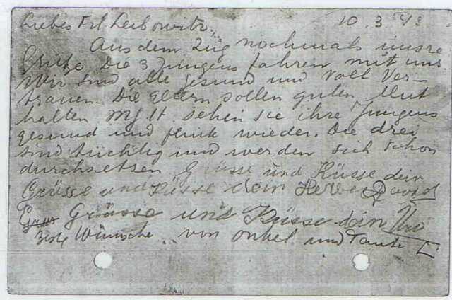 Strauss Postcard 10-3-1943-1