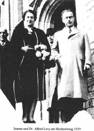 Alfred Levy and his wife at their Wedding in 1939