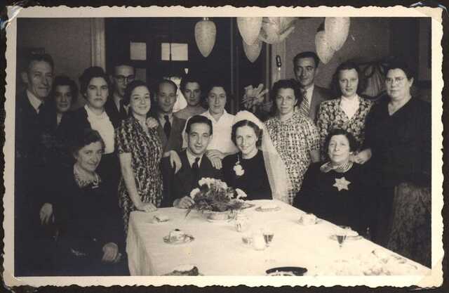 Trouwfeest van Jacob Polak met zijn echtgenote, 29 juli 1942