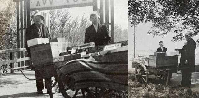 Nathan Waterman met zoon Abraham of Herman - 1941