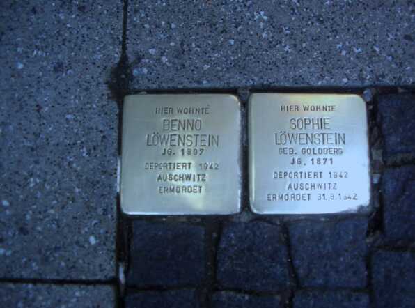 Stolperstein Sophie en Benno Lowenstein