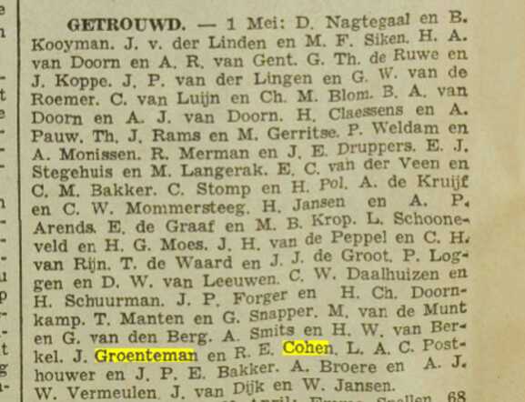 Melding in de krant