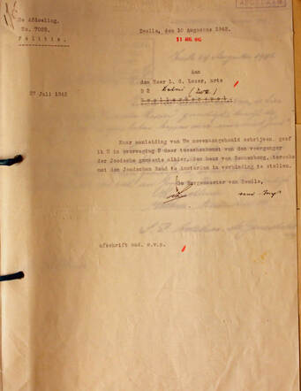 Antwoord van de Zwolse burgemeester, 10-8-1942