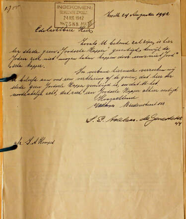 Verzoek I.A. Hompes, 24-8-1942
