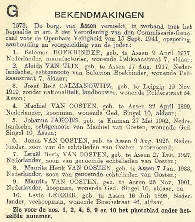 Algemeen Politieblad 1942 pg. 885 uittreksel