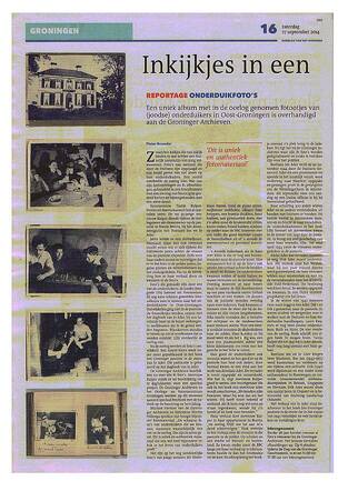 Artikel uit Het Dagblad van het Noorden, blz. 1
