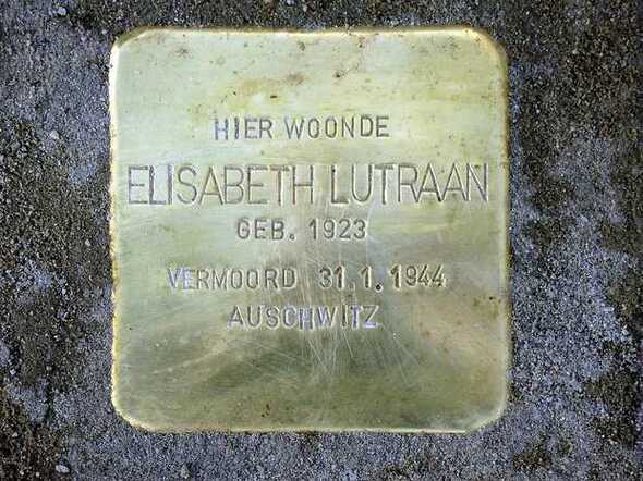 Stolpersteine ter herinnering aan Elisabeth Lutraan (1923-1944)