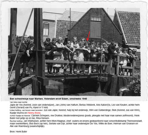 Henderina (Henny) Arons, Amsterdamse Dovenschool op schoolreis, 1940