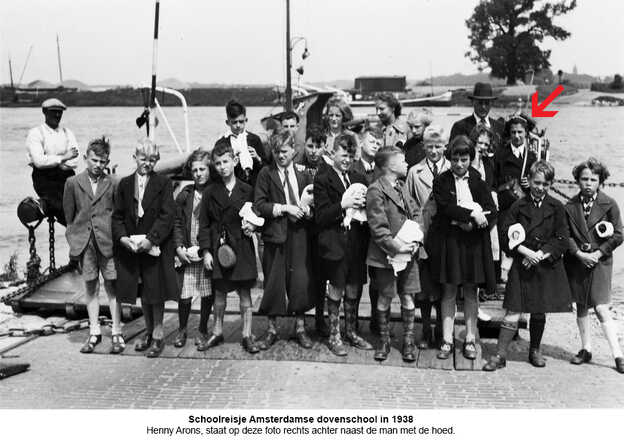 Henderina (Henny) Arons, Amsterdamse Dovenschool, schoolreisje 1938