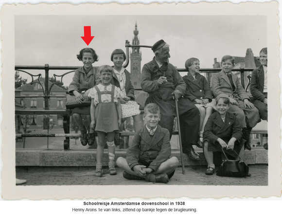 Henderina (Henny) Arons, Amsterdamse Dovenschool, schoolreisje 1938