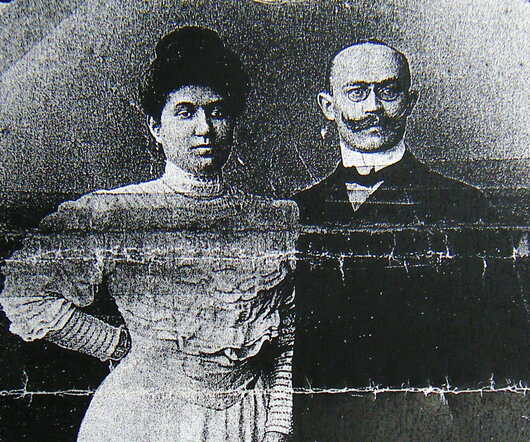 Foto genomen ter gelegenheid van het huwelijk van Fritz Blasbalg met Else Lissauer.