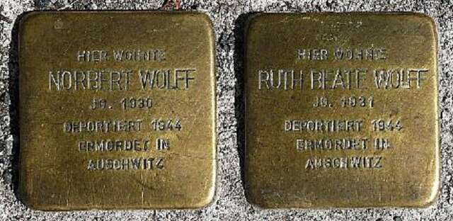 Stolperstein Norbert  en Ruth Beathe Wolff