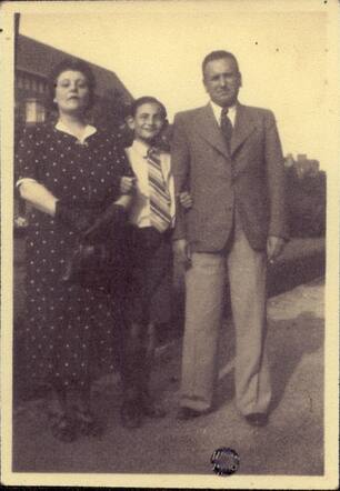 Salomon Max Lissauer, met Arnold David en Betsie Lissauer-Hammel. 