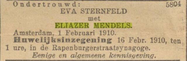 NIW 4-2-1910 huwelijk Mendels - Sternfeld.jpg