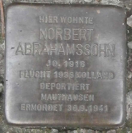 Abrahamssohn Norbert-Stolperstein Hamburg.JPG