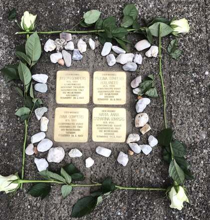 Struikelstenen voor het gezin Gompers-Hollander