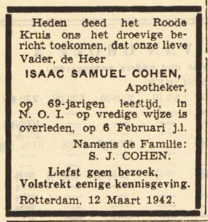 Isaac Samuel Cohen death.jpg