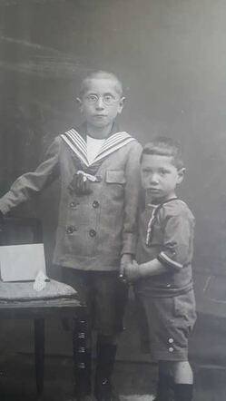 Hermann met broertje Fritz