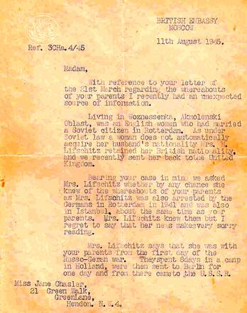 Het lot van Manuel Chasler en zijn vrouw Bellina Davidoff  (blz.1)