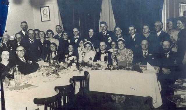 Wedding picture of Bertus Leo Philipson and Jeannette Eisenmann
