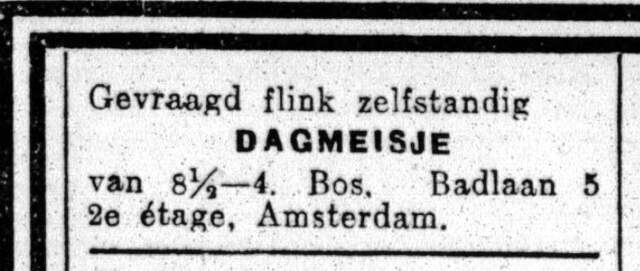 1926 dagmeisje Bos Badlaan 5 II Het Volk 8 juni 1926.jpg