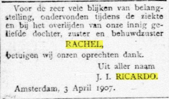 Telegraaf 3-4-1907 Rachel Ricardo.jpg
