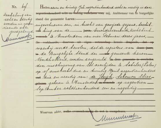 doodverklaring Salomon Elias de Jongh.jpg